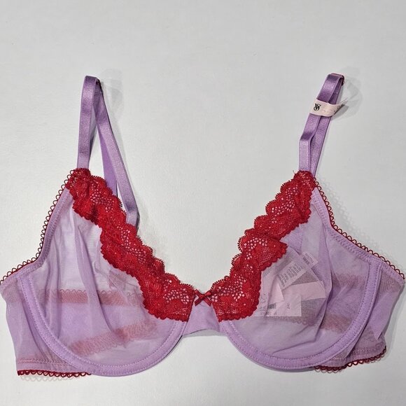 Victoria’s Secret Tease Lace-Trim Unlined Demi Bra - Picture 5 of 8